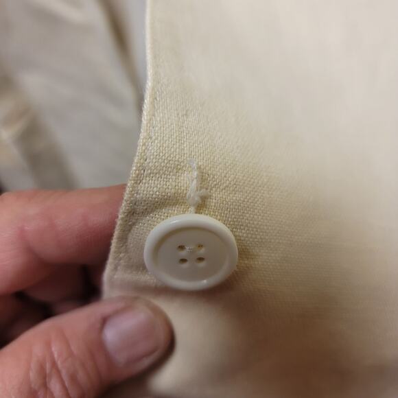 Vintage Pair of linen blazers cream pink Womens Size 12 shoulder pads lined - Picture 6 of 10